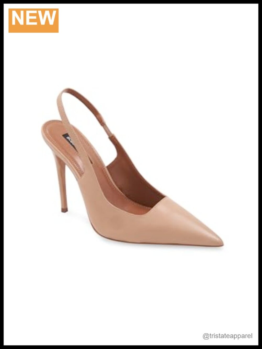 Cow Leather Pointed Toe Stiletto Heel Pull-On Pumps 4.33 Inch Heel